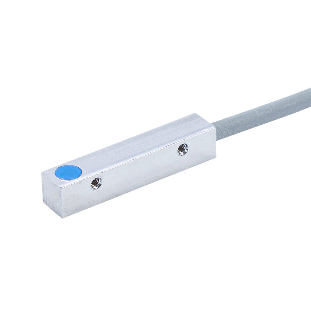 CR5-AP-1A - AutomationDirect inductive proximity sensor, rectangular, 5 x 5 x 25mm body, nickel-plated brass housing, PNP, N.O. output, 0.8mm sensing distance, flush, 5 kHz switching frequency, IP67, pigtail.