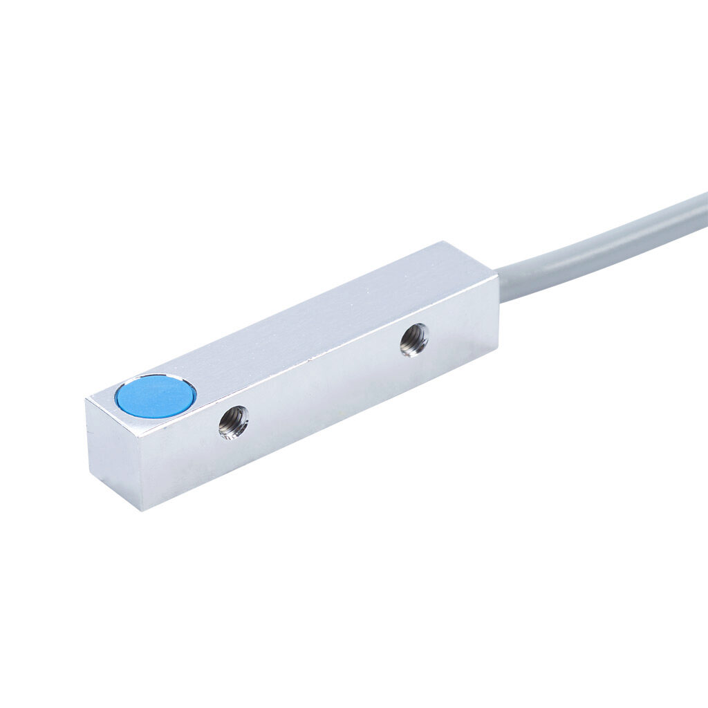 CR8-AP-2A - AutomationDirect inductive proximity sensor, rectangular, 8 x 8 x 40mm body, nickel-plated brass housing, PNP, N.O. output, 2mm sensing distance, flush, 1 kHz switching frequency, IP67, pigtail.
