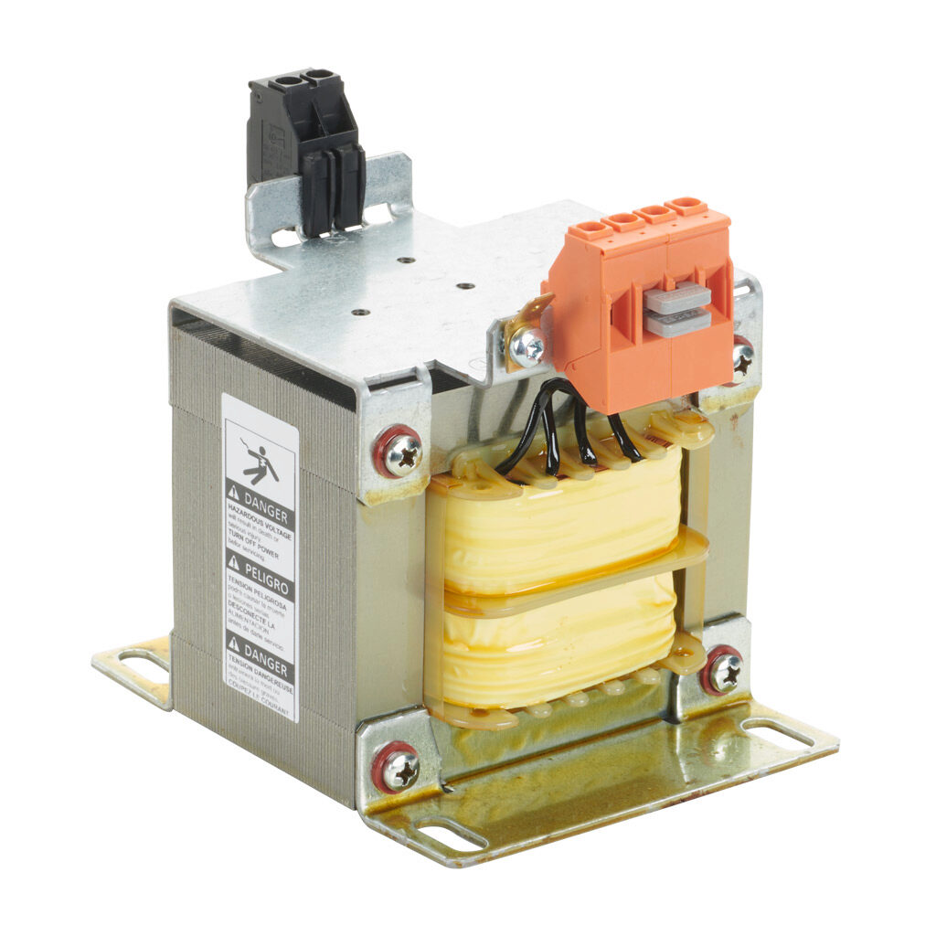 CT-025-060-24-0 - BLOCK control transformer, open core, 250 VA, 1-phase, 600 VAC, 24 VAC secondary, 50/60 Hz, panel mount.
