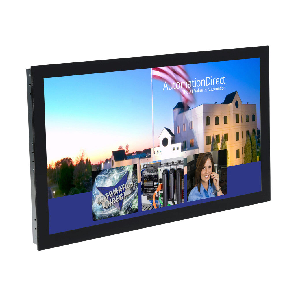 CTM-18W-M-PM - C-more CTM series touch screen industrial display, 18.5in color TFT LCD, PCAP multi-touch, widescreen, 1920 x 1080 pixel, FHD, LED backlight, (1) VGA input, (1) HDMI video in and (1) USB B port.