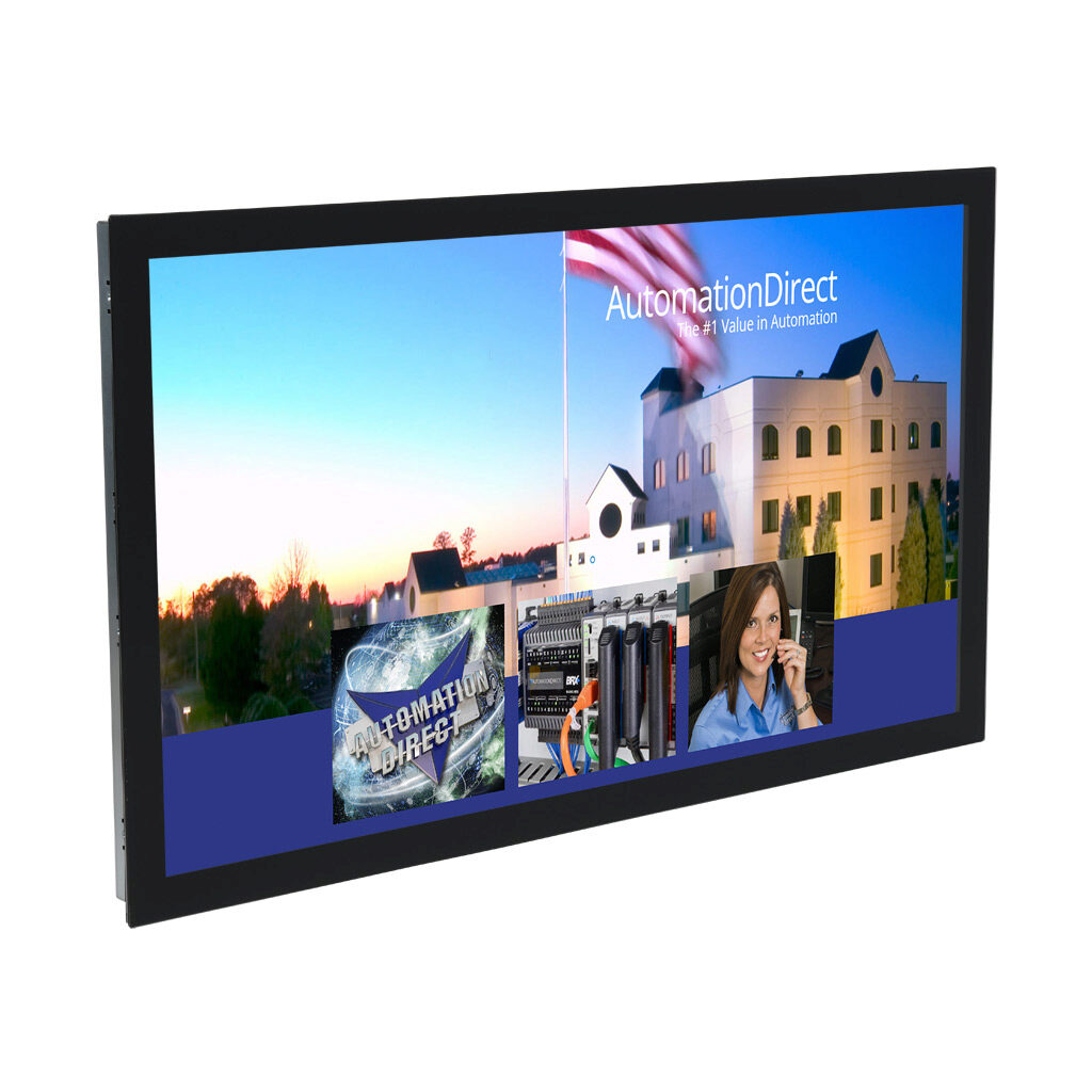 CTM-24W-M-PM - C-more CTM series touch screen industrial display, 23.8in color TFT LCD, PCAP multi-touch, widescreen, 1920 x 1080 pixel, FHD, LED backlight, (1) VGA input, (1) HDMI video in and (1) USB B port.