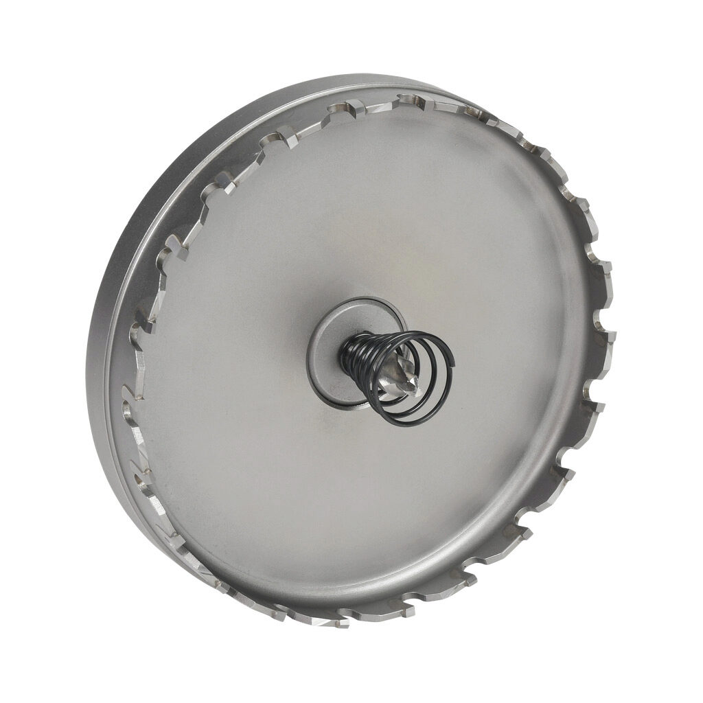 AutomationDirect CTS72 - MK Morse hole cutter, 4-1/2in (114mm), carbide tipped steel, straight pitch, 3/16in (4.5mm) maximum cutting depth.