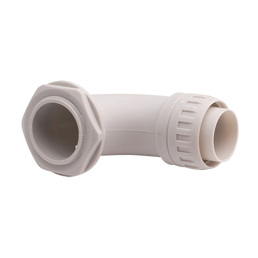 CUR-32G - Iboco CUR fitting, 90-degree, compression, 1-1/4in tubing size, G1-1/4 BSPP male thread, insulated, gray. Package of 5. For use with I-Flex electrical tubing. Seal gaskets included.