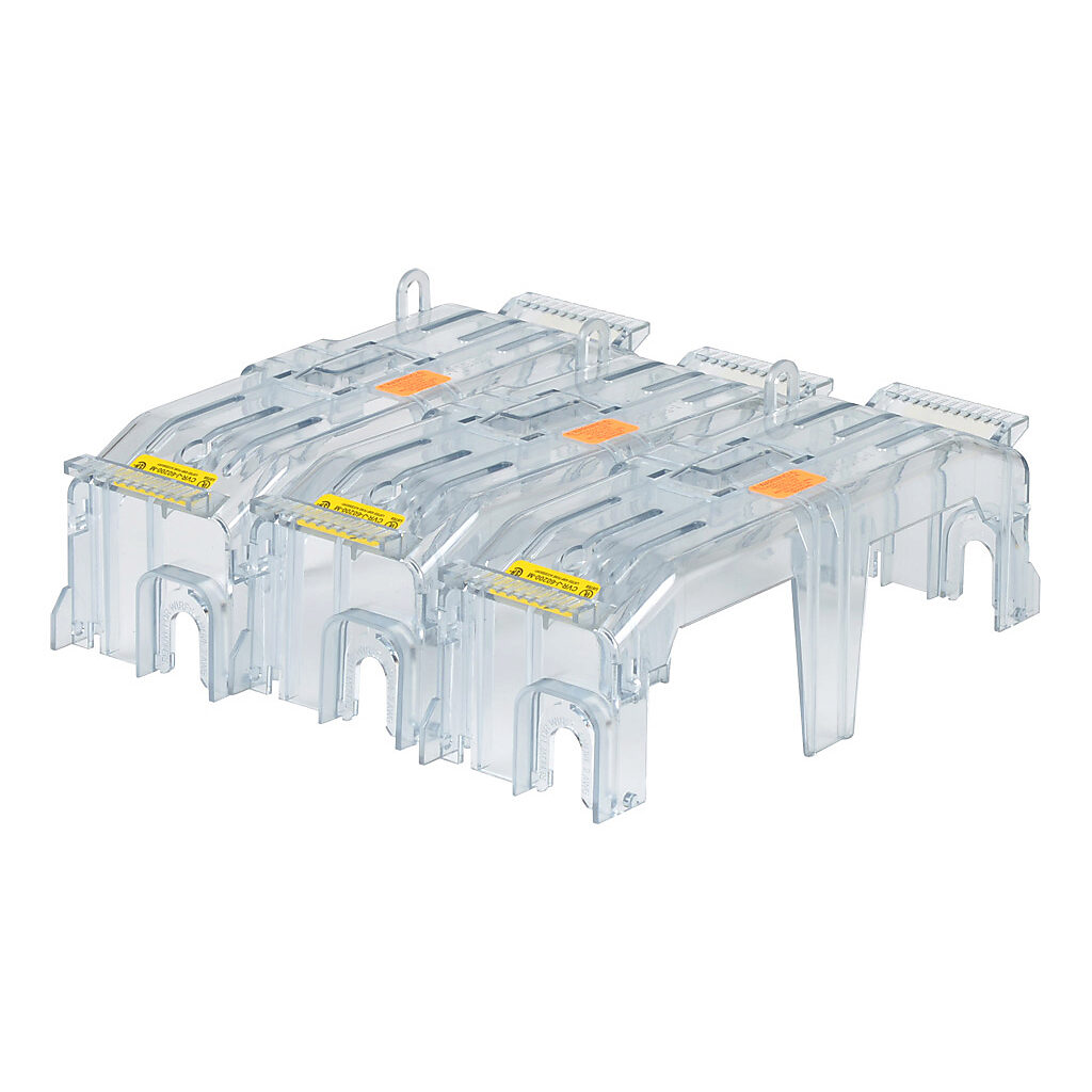 CVR-J-60200-M-3 - Bussmann fuse block cover, package of 3. For use with 600V 200A Class J modular fuse blocks.