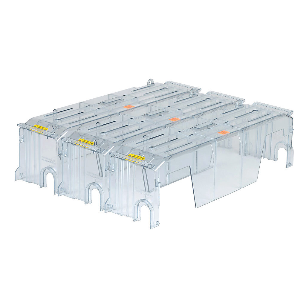 CVR-RH-60400-3 - Bussmann fuse block cover, package of 3. For use with 600V 400A Class R modular fuse blocks.