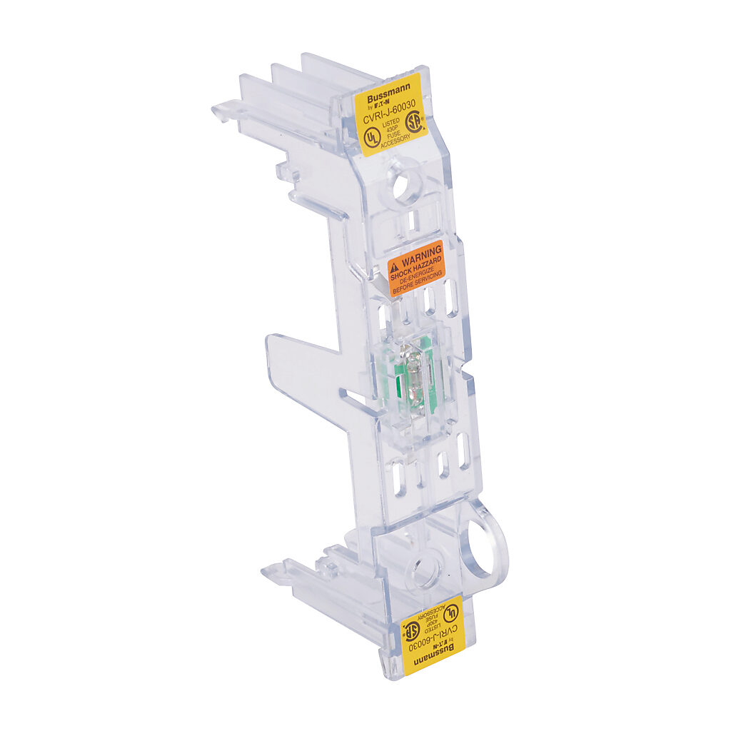 CVRI-J-60030 - Bussmann fuse block cover, with indicator. For use with 600V 30A Class J modular fuse blocks.