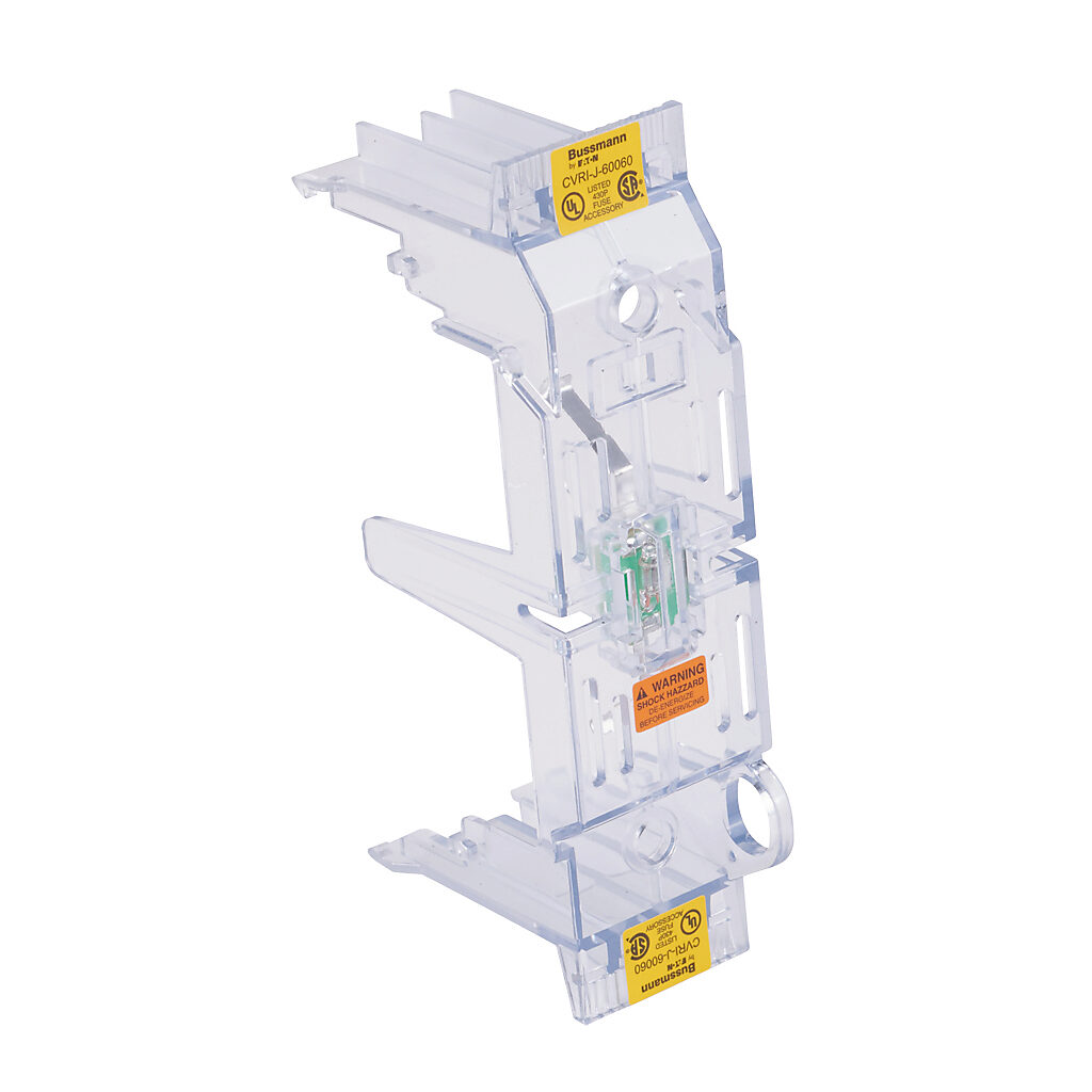 CVRI-J-60060 - Bussmann fuse block cover, with indicator. For use with 600V 60A Class J modular fuse blocks.