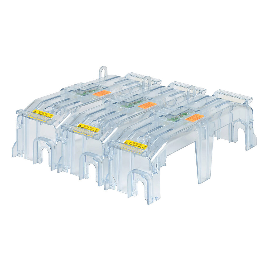 CVRI-J-60200-M-3 - Bussmann fuse block cover, with indicator. Package of 3. For use with 600V 200A Class J modular fuse blocks.