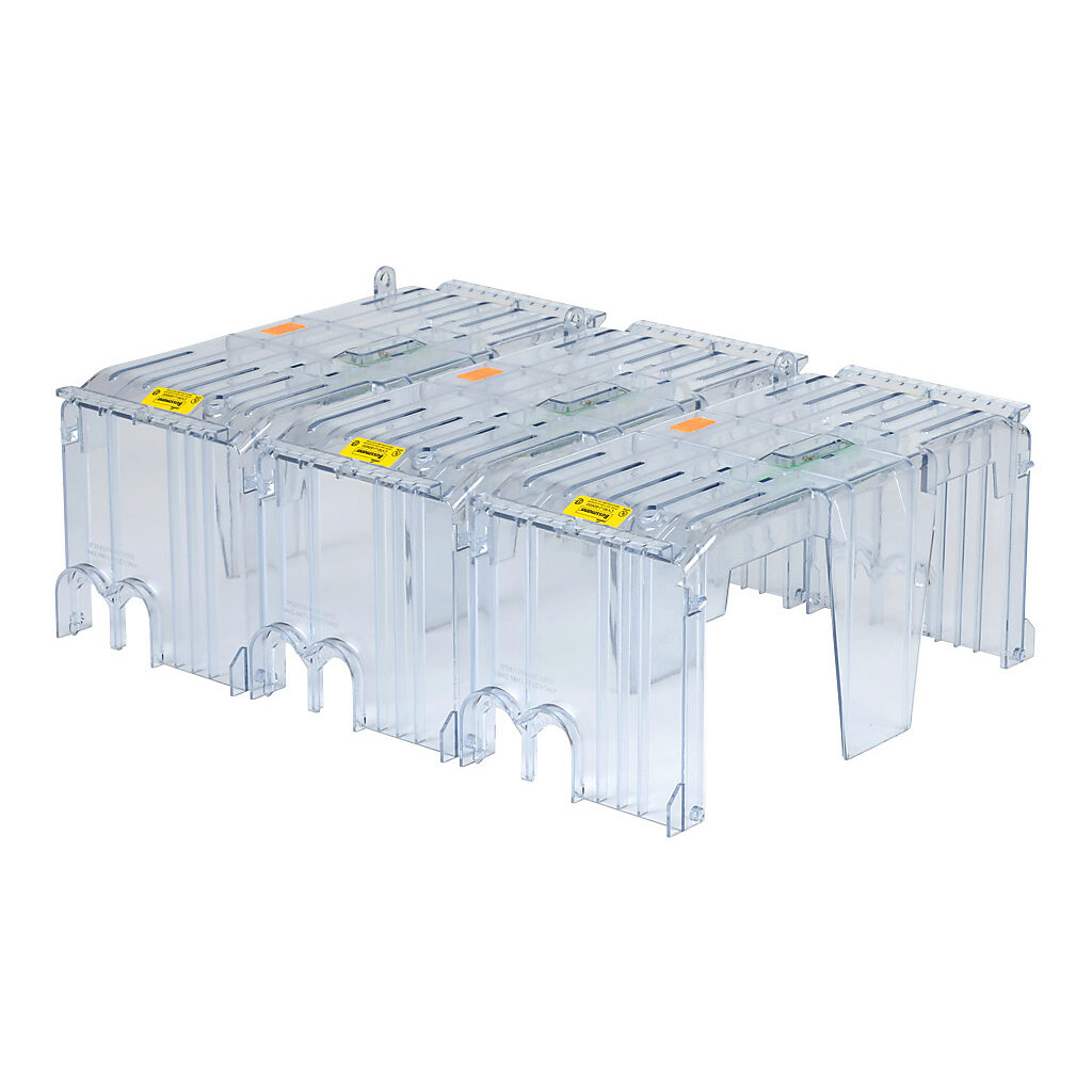 CVRI-J-60600-3 - Bussmann fuse block cover, with indicator. Package of 3. For use with 600V 600A Class J modular fuse blocks.