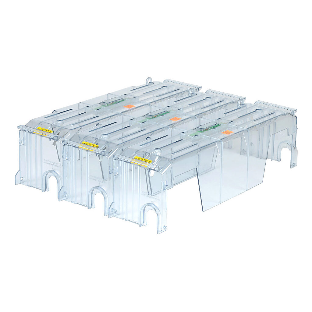 CVRI-RH-60400-3 - Bussmann fuse block cover, with indicator. Package of 3. For use with 600V 400A Class R modular fuse blocks.