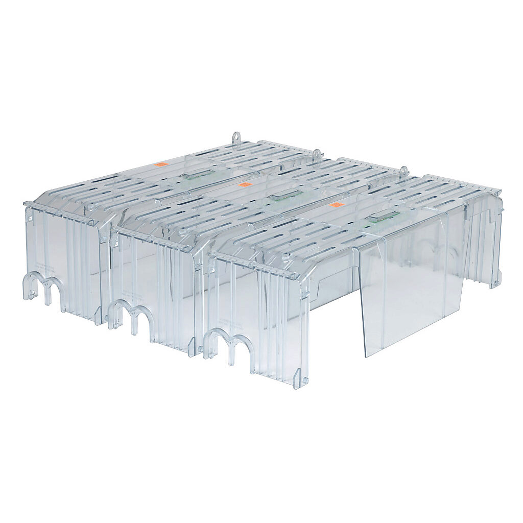 CVRI-RH-60600-3 - Bussmann fuse block cover, with indicator. Package of 3. For use with 600V 600A Class R modular fuse blocks.