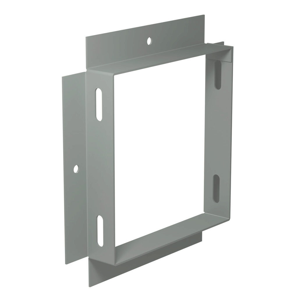 CWAD6 - Hammond CW series lay-in wireway fitting, box connector, 6 x 6in, carbon steel, ANSI 61 gray, powder coat finish, NEMA 1. For use with CW series wireway.
