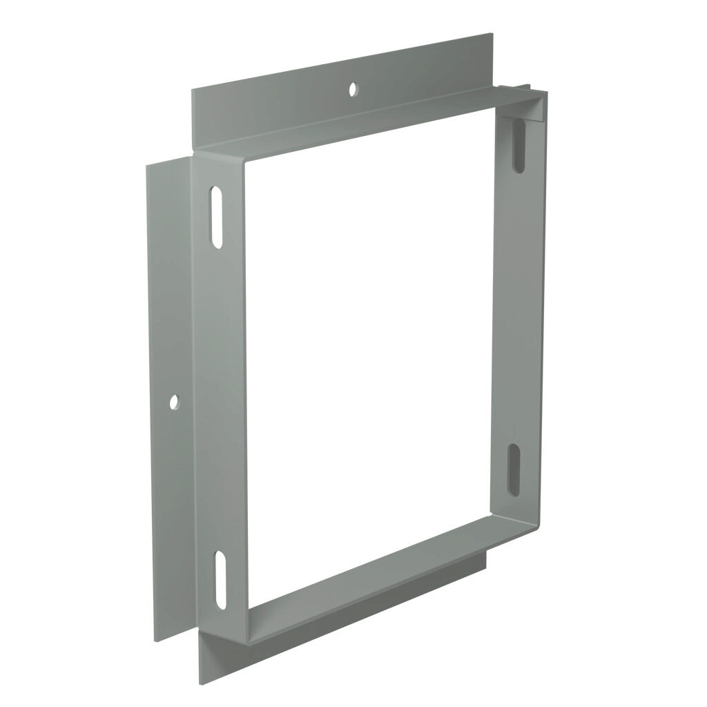 CWAD8 - Hammond CW series lay-in wireway fitting, box connector, 8 x 8in, carbon steel, ANSI 61 gray, powder coat finish, NEMA 1. For use with CW series wireway.