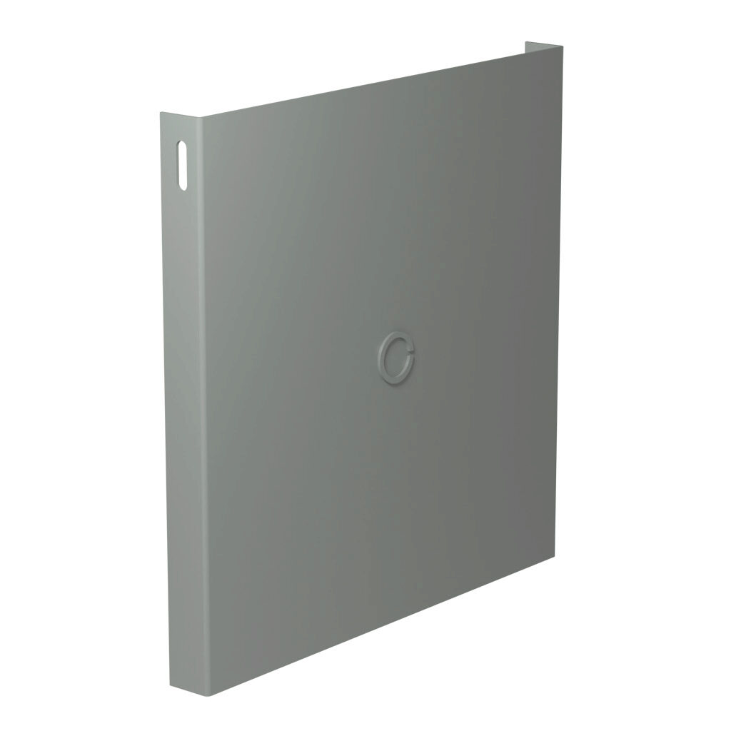 CWCP12 - Hammond CW series lay-in wireway fitting, cover plate, 12 x 12in, carbon steel, ANSI 61 gray, powder coat finish, with knockouts, NEMA 1. For use with CW series wireway.