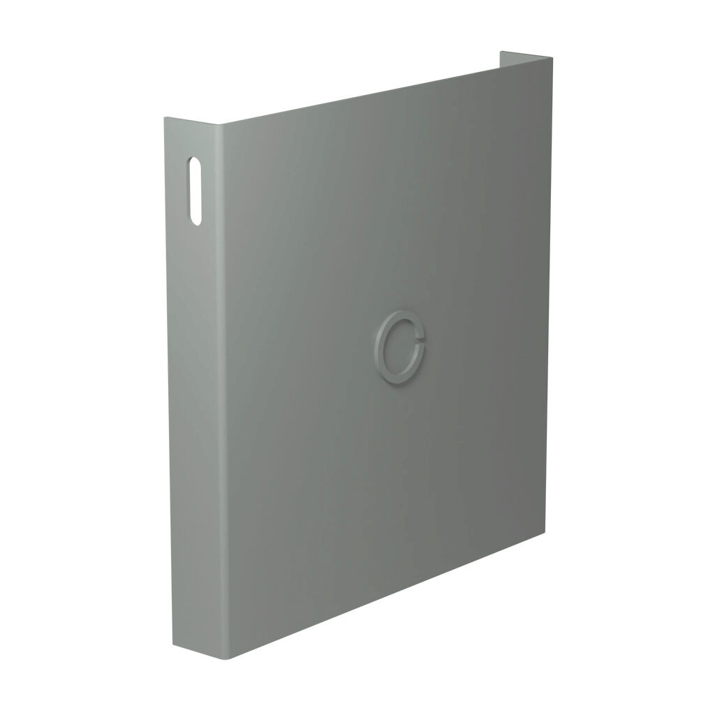 CWCP8 - Hammond CW series lay-in wireway fitting, cover plate, 8 x 8in, carbon steel, ANSI 61 gray, powder coat finish, with knockouts, NEMA 1. For use with CW series wireway.
