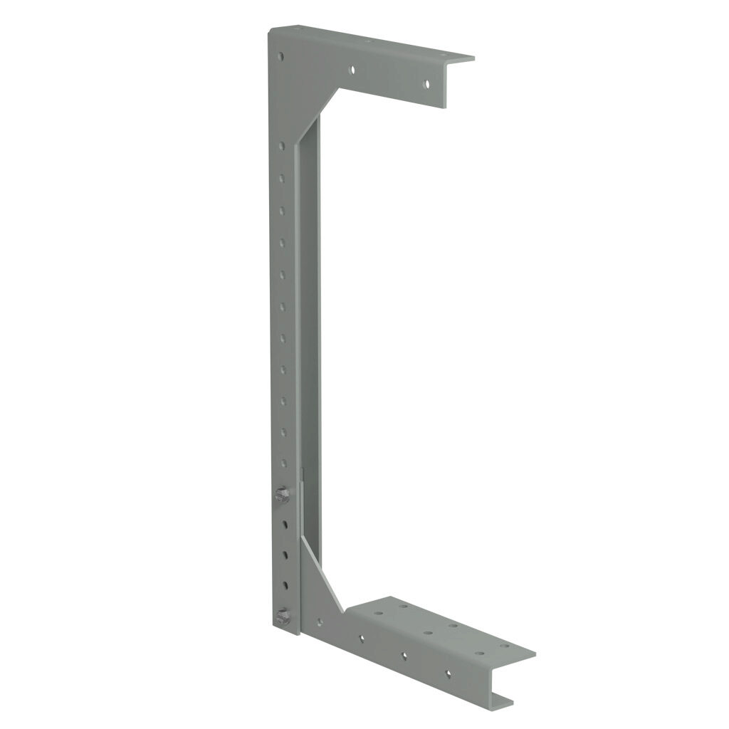 CWHD6 - Hammond ceiling hanger, 6 x 6in, carbon steel, ANSI 61 gray, powder coat finish. For use with CW series wireway.