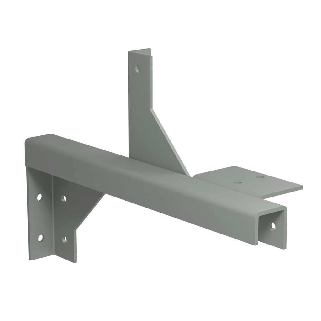 CWHW2 - Hammond wall hanger, 2.5 x 2.5in, carbon steel, ANSI 61 gray, powder coat finish. For use with CW series wireway.