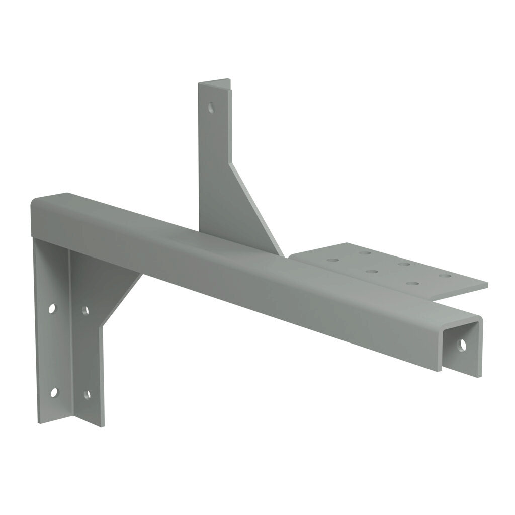 CWHW4 - Hammond wall hanger, 4 x 4in, carbon steel, ANSI 61 gray, powder coat finish. For use with CW series wireway.