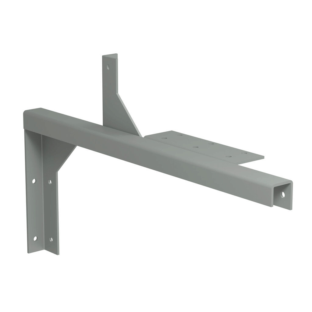 CWHW6 - Hammond wall hanger, 6 x 6in, carbon steel, ANSI 61 gray, powder coat finish. For use with CW series wireway.