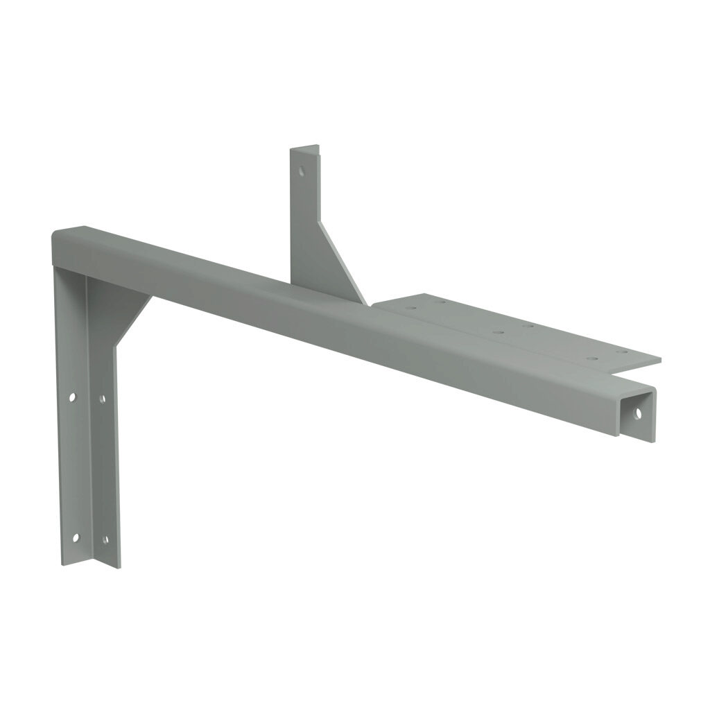 CWHW8 - Hammond wall hanger, 8 x 8in, carbon steel, ANSI 61 gray, powder coat finish. For use with CW series wireway.