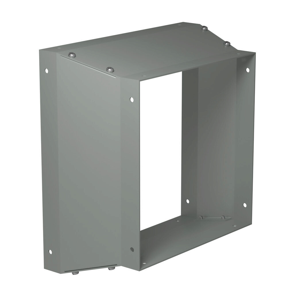 CWRD1210 - Hammond CW series lay-in wireway fitting, reducer, 12 x 12in to 10 x 10in, carbon steel, ANSI 61 gray, powder coat finish, NEMA 1. For use with CW series wireway.