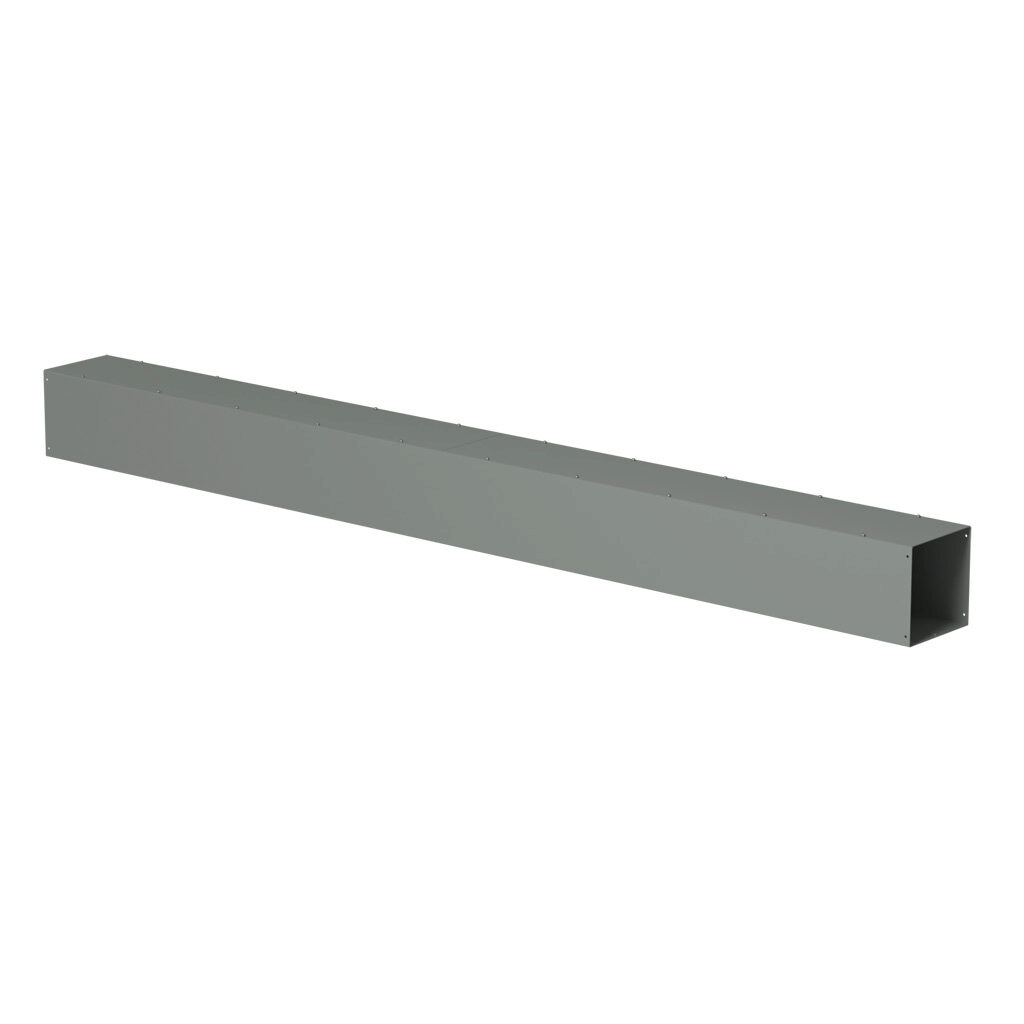 CWSC10120NK - Hammond CW series lay-in wireway, 10 x 10 x 120in, carbon steel, ANSI 61 gray, powder coat finish, screw cover, NEMA 1.