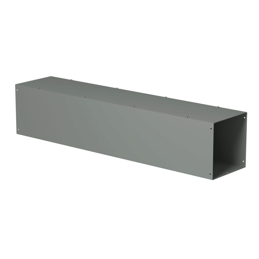 CWSC1048NK - Hammond CW series lay-in wireway, 10 x 10 x 48in, carbon steel, ANSI 61 gray, powder coat finish, screw cover, NEMA 1.