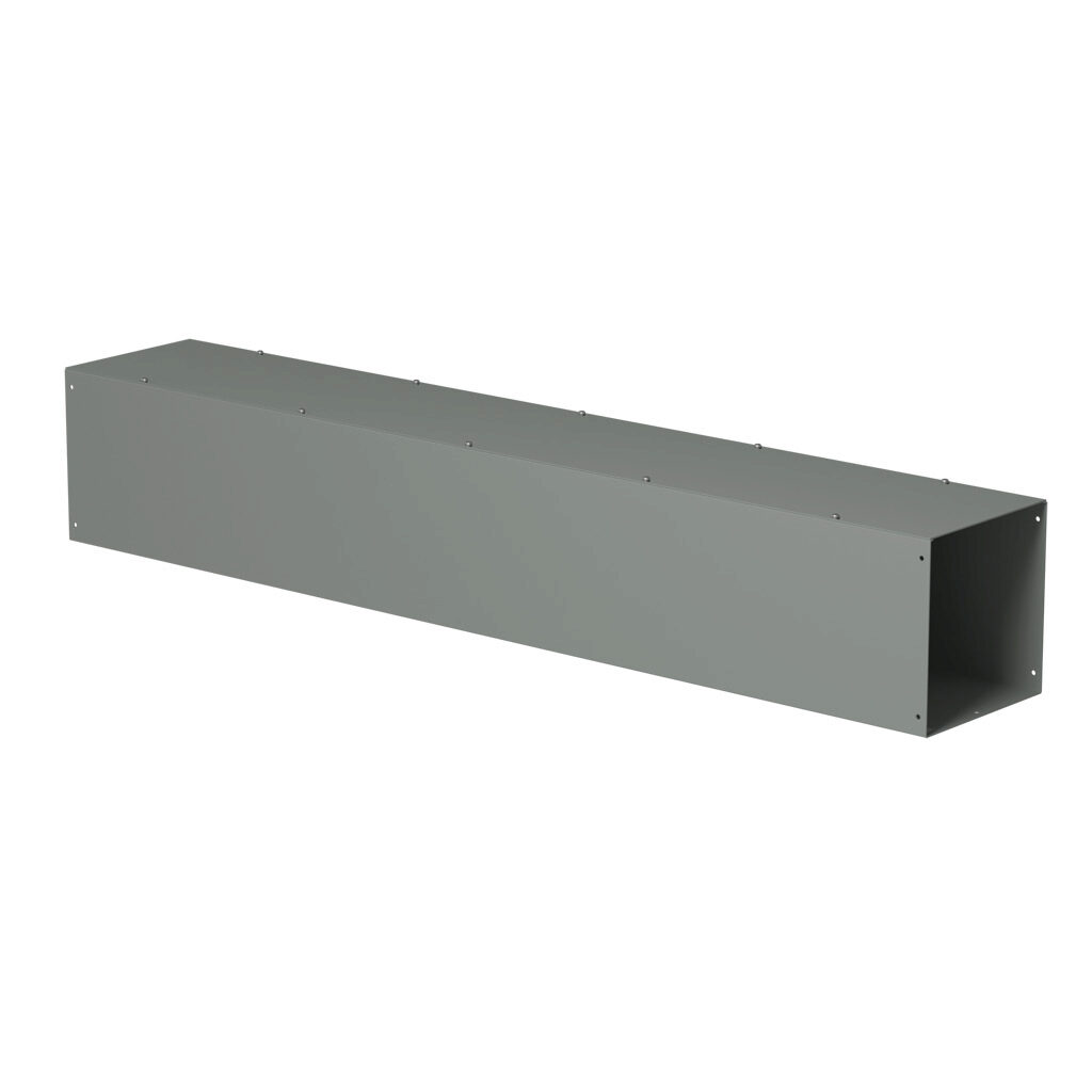 CWSC1060NK - Hammond CW series lay-in wireway, 10 x 10 x 60in, carbon steel, ANSI 61 gray, powder coat finish, screw cover, NEMA 1.