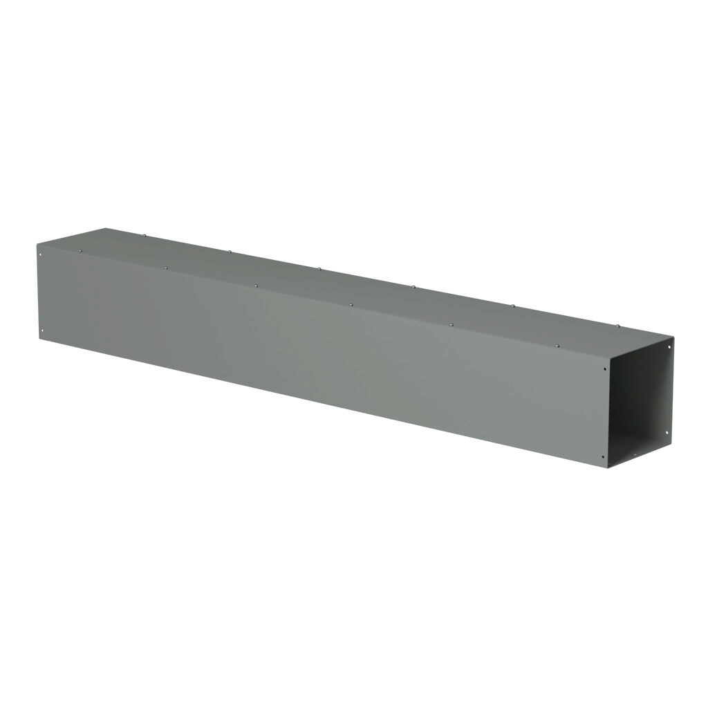 CWSC1072NK - Hammond CW series lay-in wireway, 10 x 10 x 72in, carbon steel, ANSI 61 gray, powder coat finish, screw cover, NEMA 1.