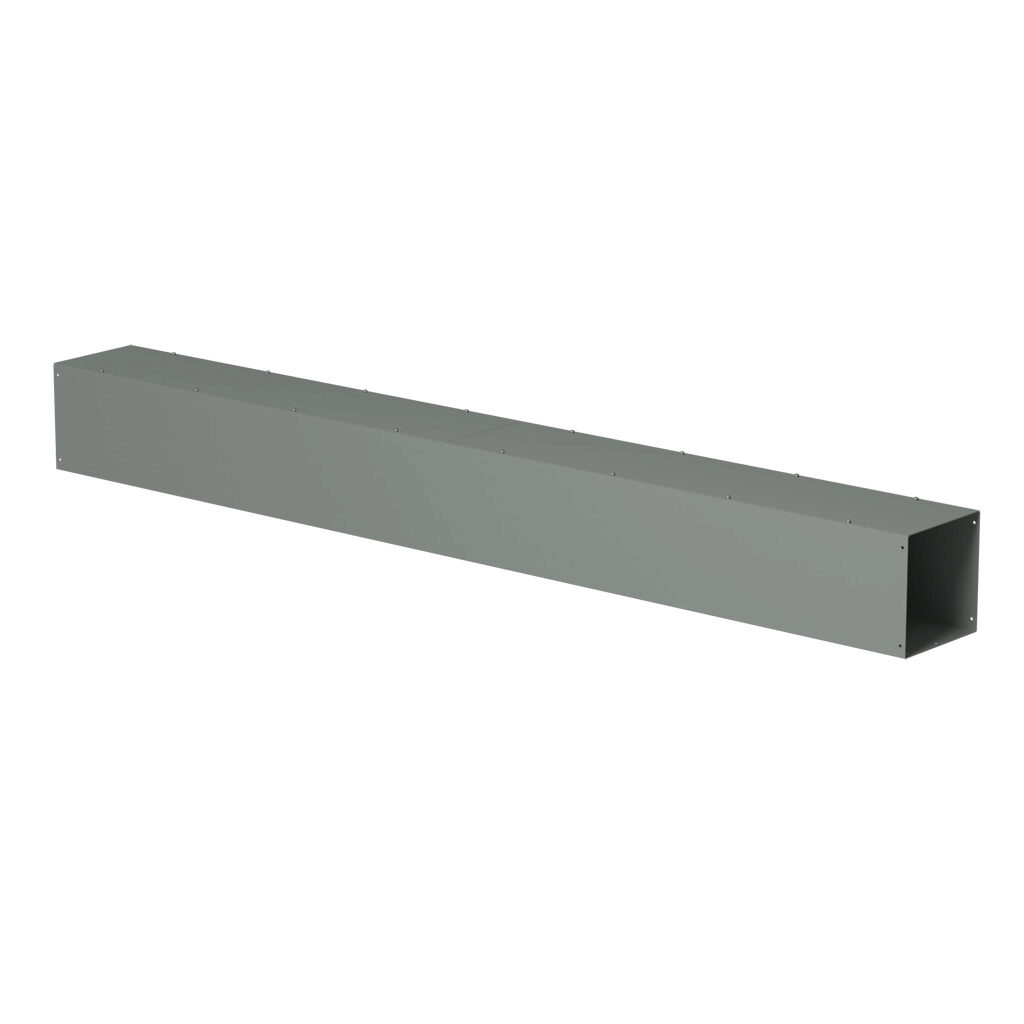 CWSC1096NK - Hammond CW series lay-in wireway, 10 x 10 x 96in, carbon steel, ANSI 61 gray, powder coat finish, screw cover, NEMA 1.