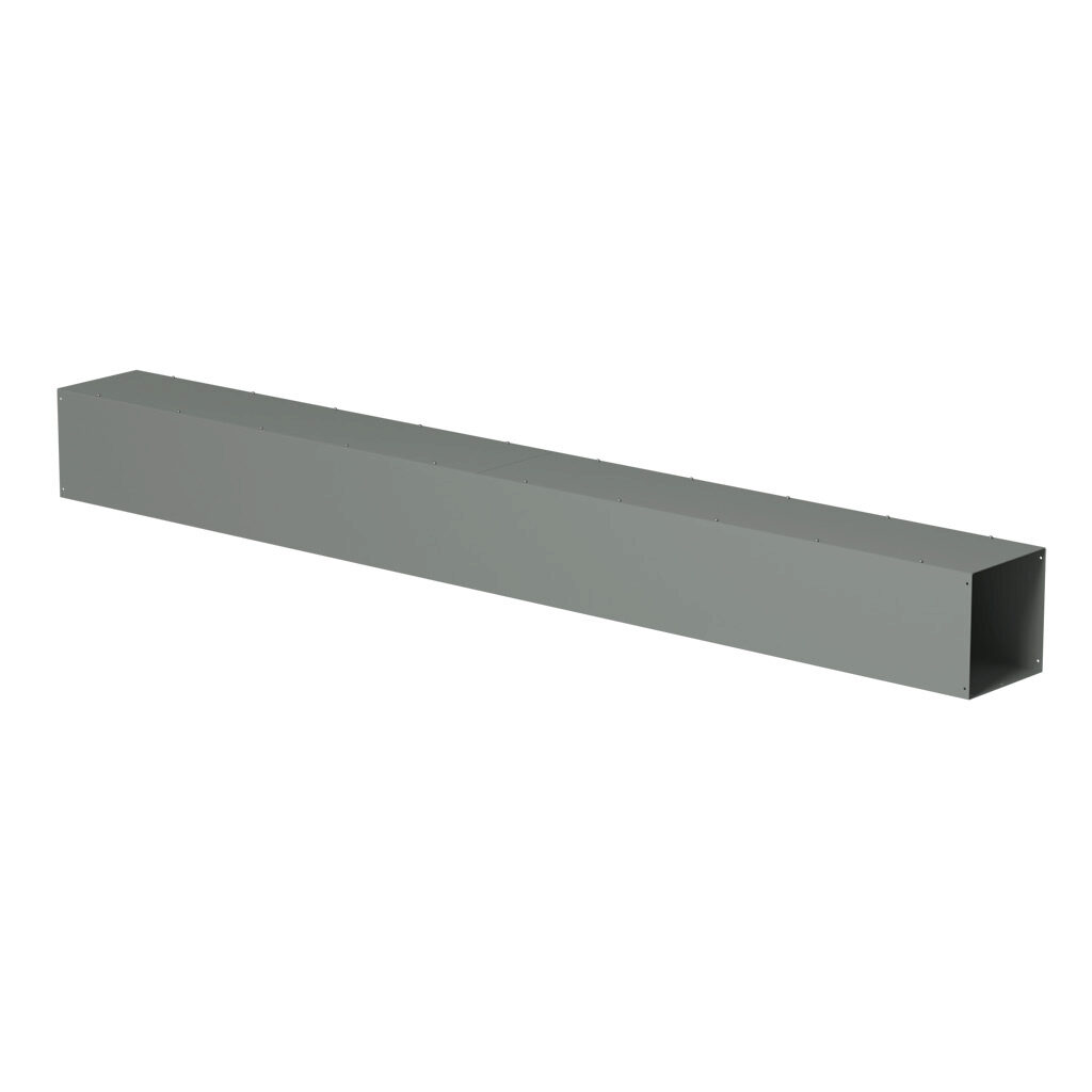 CWSC12120NK - Hammond CW series lay-in wireway, 12 x 12 x 120in, carbon steel, ANSI 61 gray, powder coat finish, screw cover, NEMA 1.