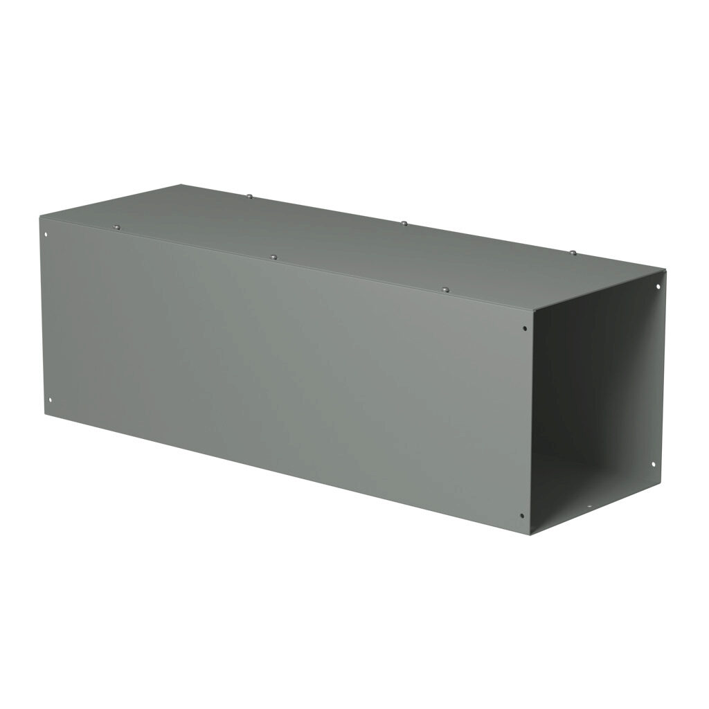 CWSC1236NK - Hammond CW series lay-in wireway, 12 x 12 x 36in, carbon steel, ANSI 61 gray, powder coat finish, screw cover, NEMA 1.