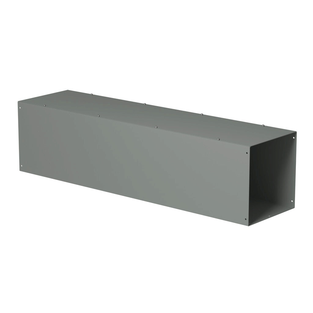 CWSC1248NK - Hammond CW series lay-in wireway, 12 x 12 x 48in, carbon steel, ANSI 61 gray, powder coat finish, screw cover, NEMA 1.