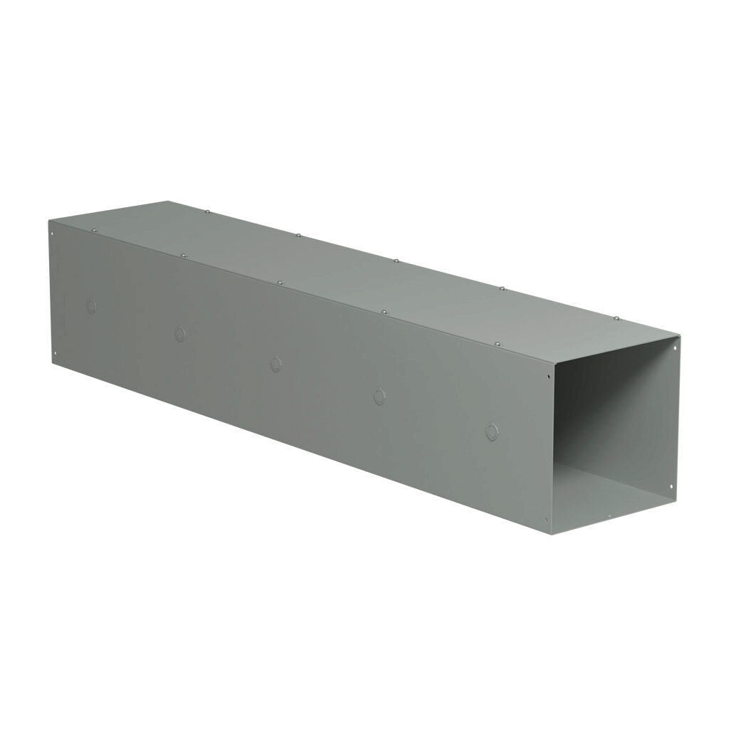 CWSC1260 - Hammond CW series lay-in wireway, 12 x 12 x 60in, carbon steel, ANSI 61 gray, powder coat finish, screw cover, with knockouts, NEMA 1.