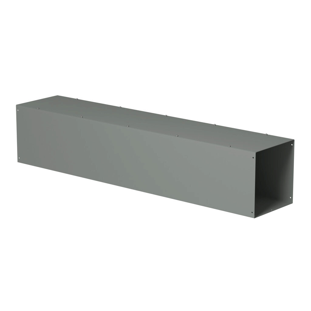 CWSC1260NK - Hammond CW series lay-in wireway, 12 x 12 x 60in, carbon steel, ANSI 61 gray, powder coat finish, screw cover, NEMA 1.