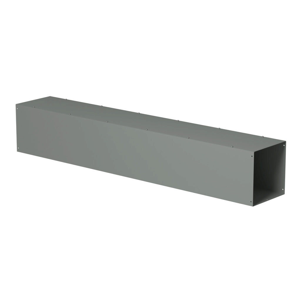 CWSC1272NK - Hammond CW series lay-in wireway, 12 x 12 x 72in, carbon steel, ANSI 61 gray, powder coat finish, screw cover, NEMA 1.