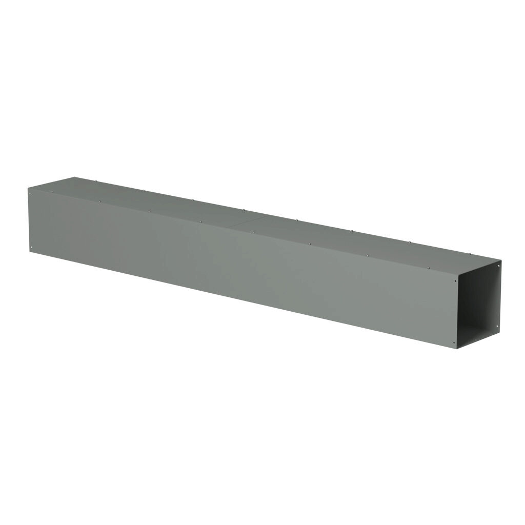 CWSC1296NK - Hammond CW series lay-in wireway, 12 x 12 x 96in, carbon steel, ANSI 61 gray, powder coat finish, screw cover, NEMA 1.