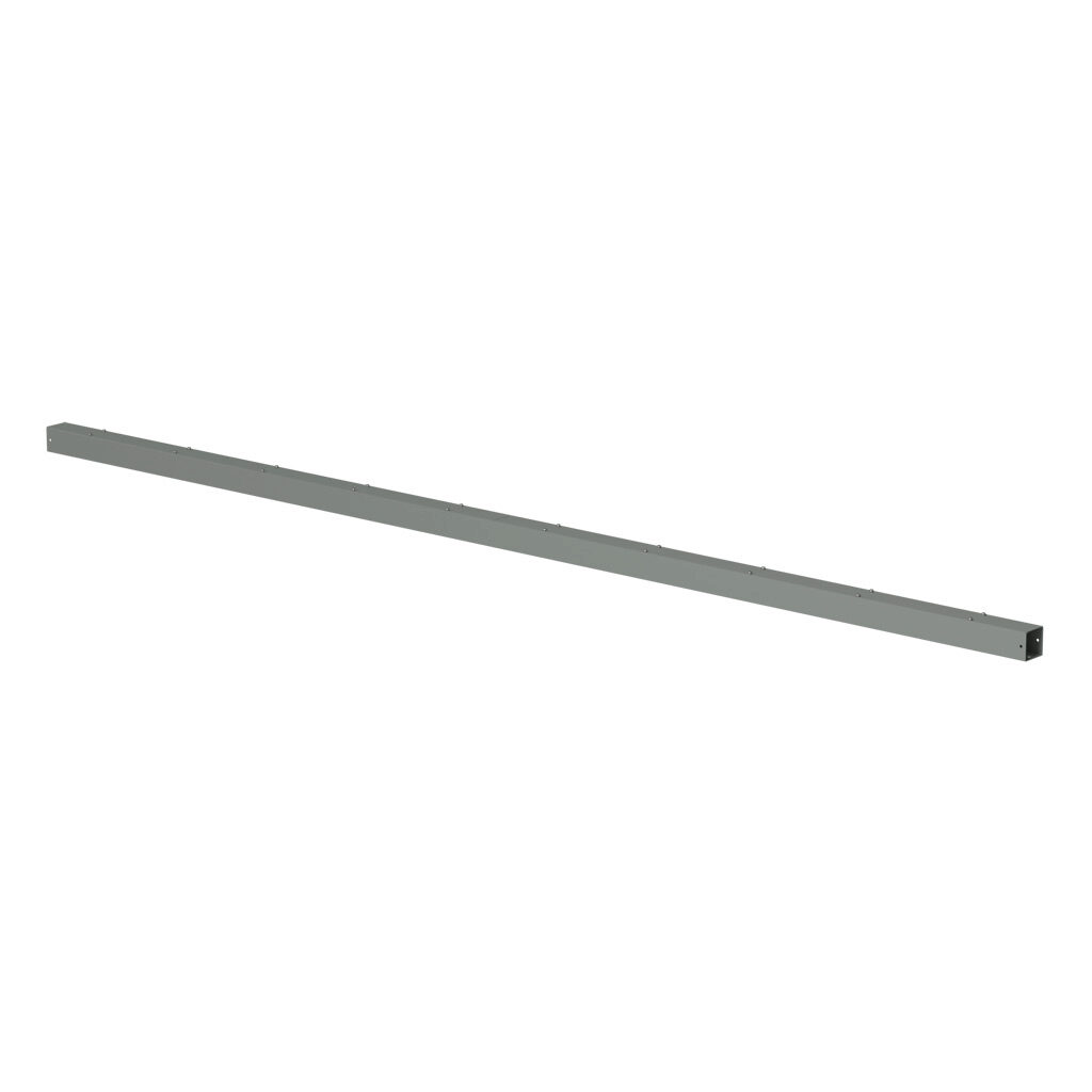 CWSC2120NK - Hammond CW series lay-in wireway, 2.5 x 2.5 x 120in, carbon steel, ANSI 61 gray, powder coat finish, screw cover, NEMA 1.