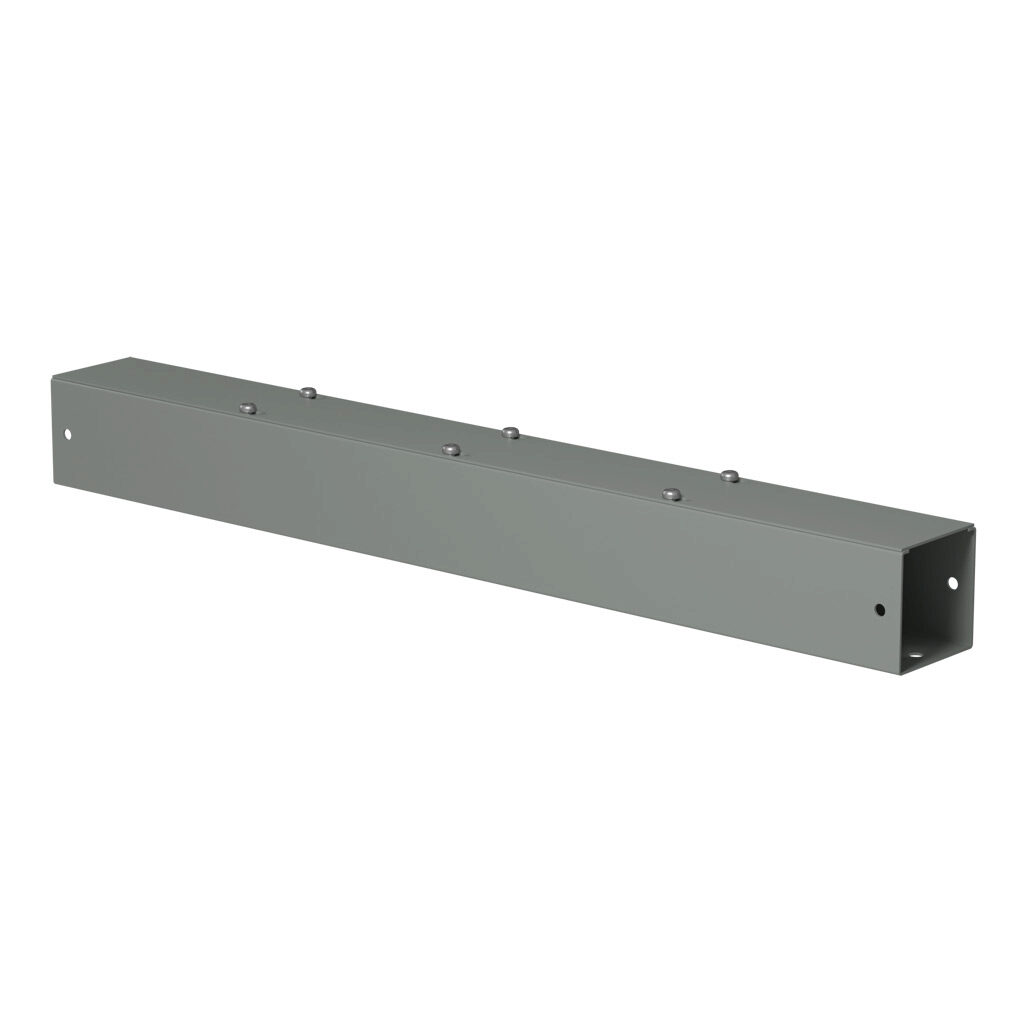 CWSC224NK - Hammond CW series lay-in wireway, 2.5 x 2.5 x 24in, carbon steel, ANSI 61 gray, powder coat finish, screw cover, NEMA 1.