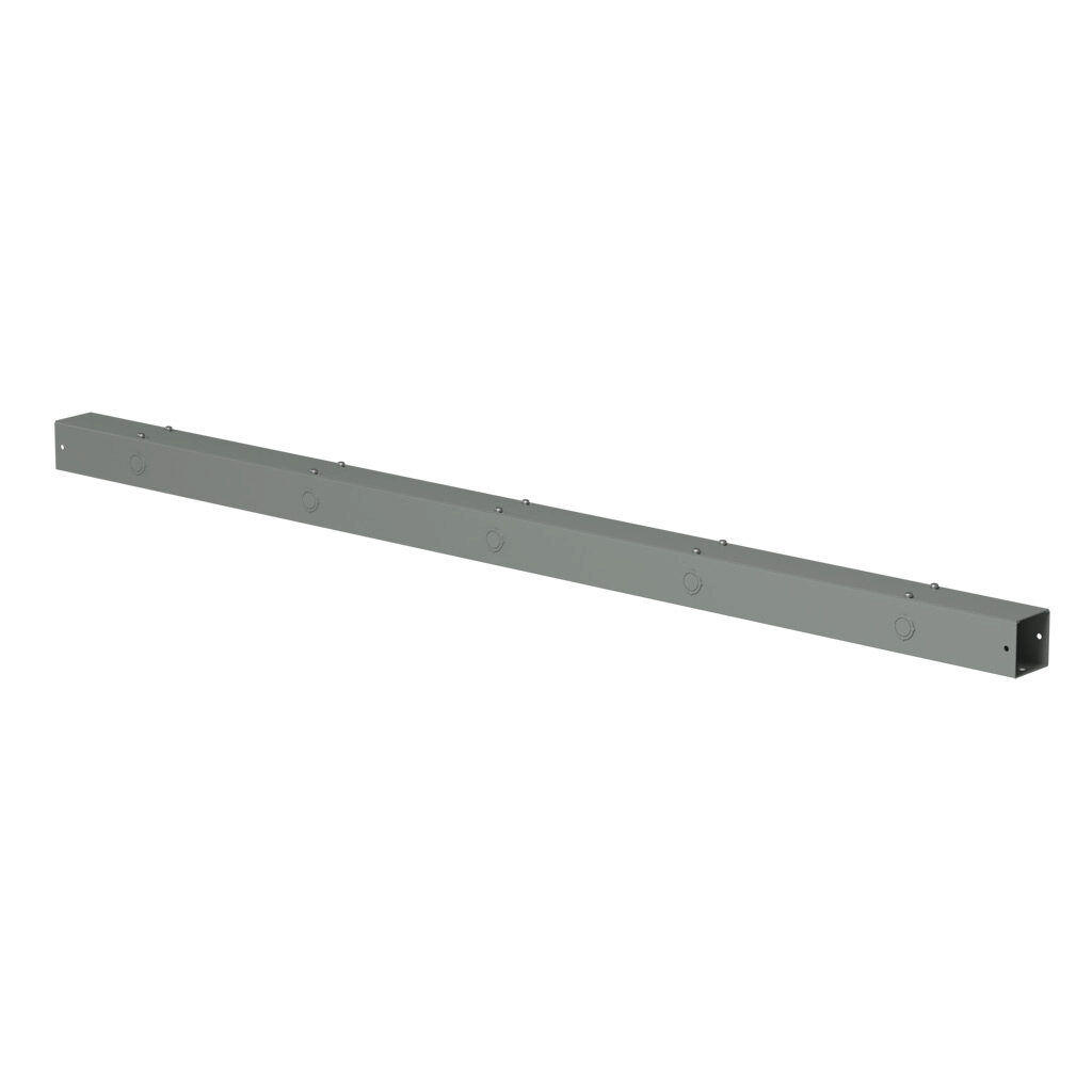 CWSC260 - Hammond CW series lay-in wireway, 2.5 x 2.5 x 60in, carbon steel, ANSI 61 gray, powder coat finish, screw cover, with knockouts, NEMA 1.