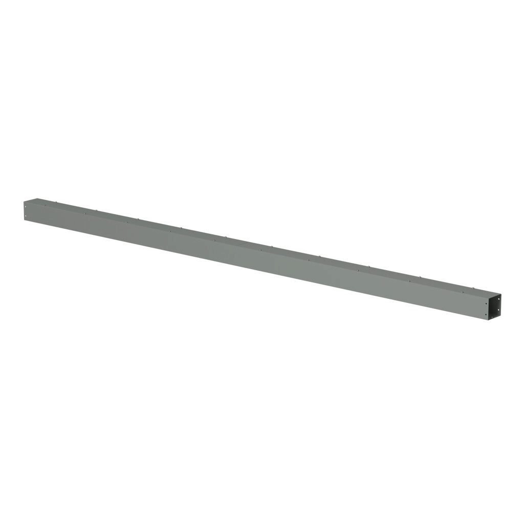 CWSC4120NK - Hammond CW series lay-in wireway, 4 x 4 x 120in, carbon steel, ANSI 61 gray, powder coat finish, screw cover, NEMA 1.