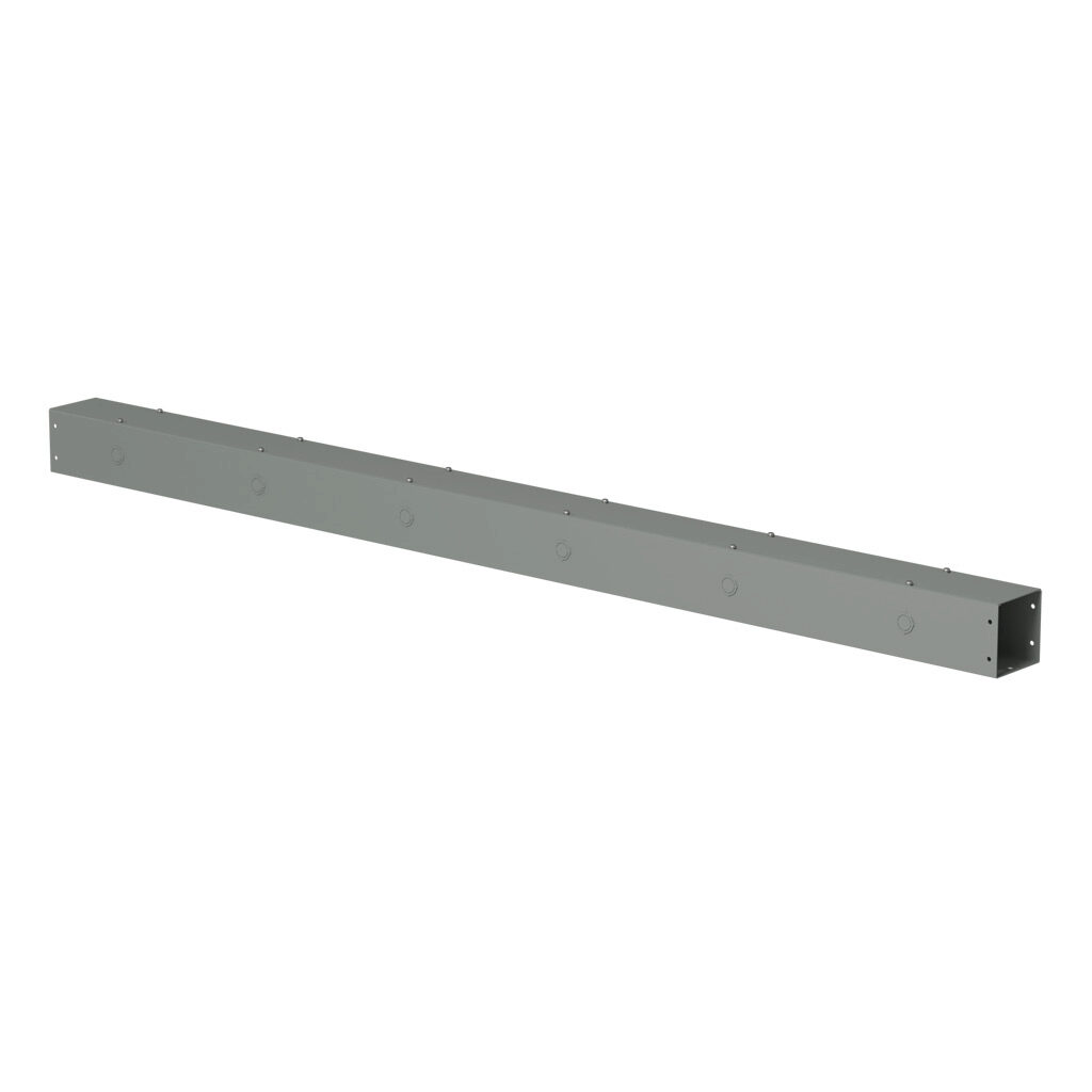 CWSC472 - Hammond CW series lay-in wireway, 4 x 4 x 72in, carbon steel, ANSI 61 gray, powder coat finish, screw cover, with knockouts, NEMA 1.