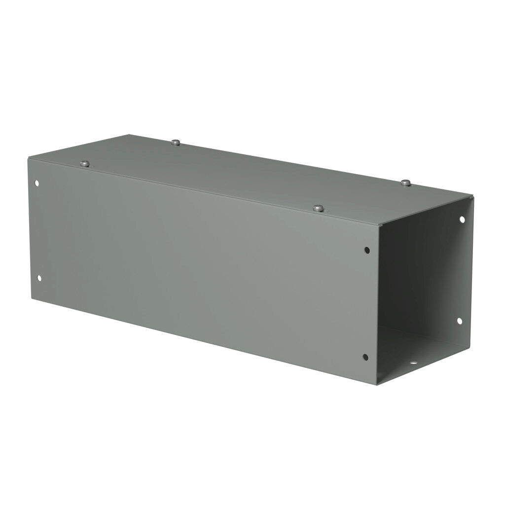 CWSC618NK - Hammond CW series lay-in wireway, 6 x 6 x 18in, carbon steel, ANSI 61 gray, powder coat finish, screw cover, NEMA 1.