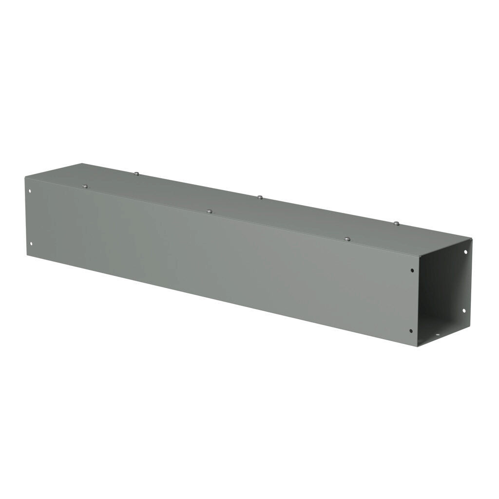 CWSC636NK - Hammond CW series lay-in wireway, 6 x 6 x 36in, carbon steel, ANSI 61 gray, powder coat finish, screw cover, NEMA 1.