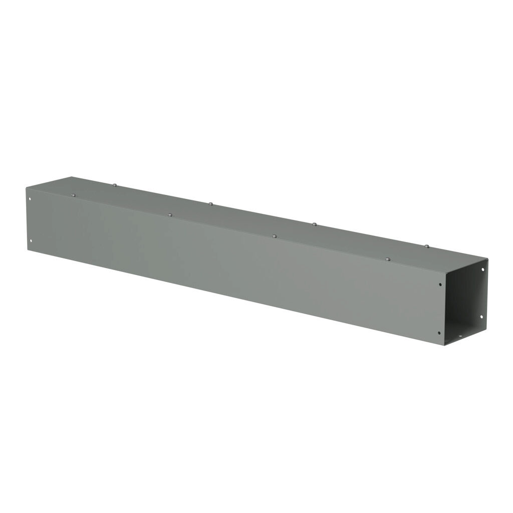 CWSC648NK - Hammond CW series lay-in wireway, 6 x 6 x 48in, carbon steel, ANSI 61 gray, powder coat finish, screw cover, NEMA 1.