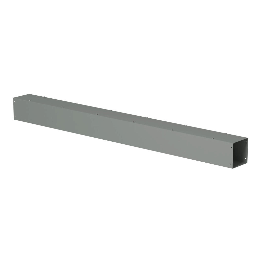 CWSC672NK - Hammond CW series lay-in wireway, 6 x 6 x 72in, carbon steel, ANSI 61 gray, powder coat finish, screw cover, NEMA 1.