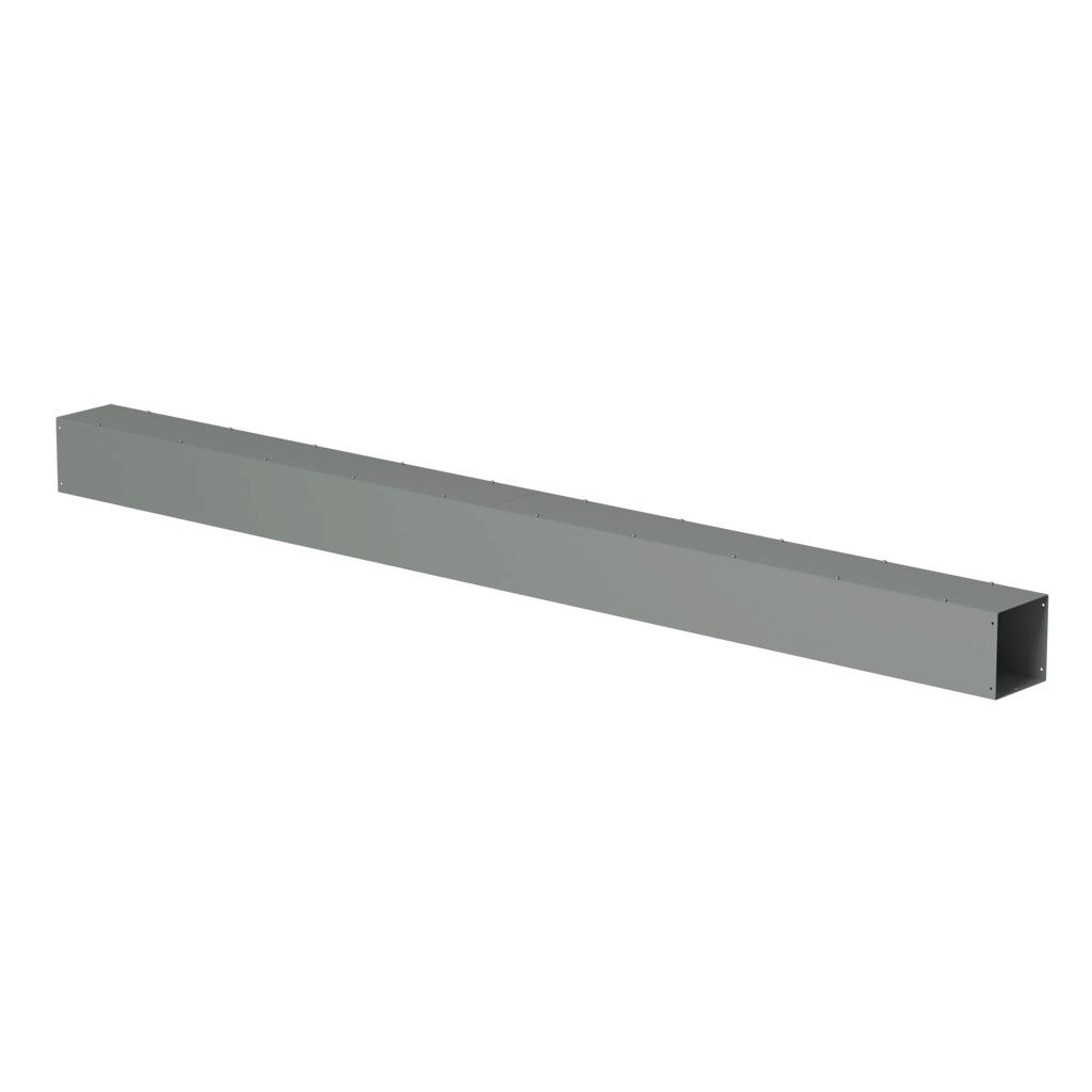 CWSC8120NK - Hammond CW series lay-in wireway, 8 x 8 x 120in, carbon steel, ANSI 61 gray, powder coat finish, screw cover, NEMA 1.