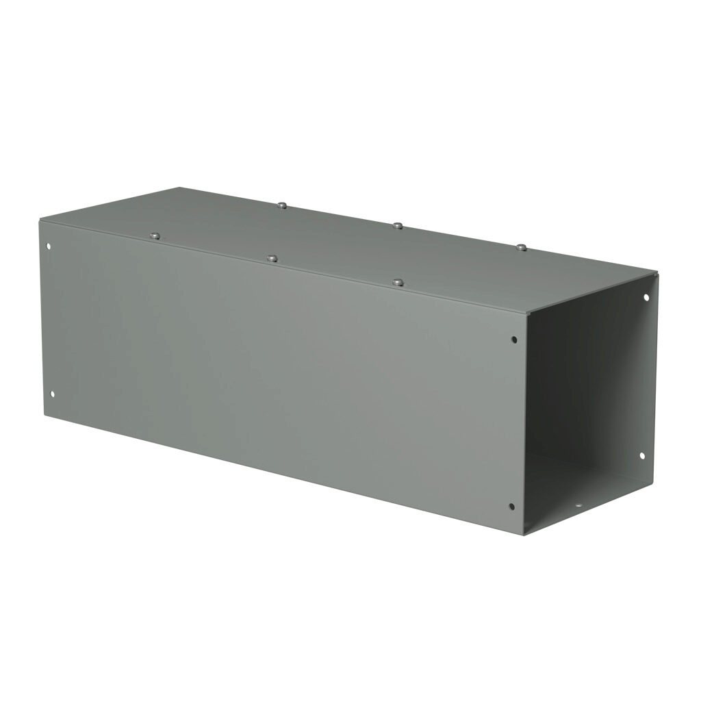 CWSC824NK - Hammond CW series lay-in wireway, 8 x 8 x 24in, carbon steel, ANSI 61 gray, powder coat finish, screw cover, NEMA 1.