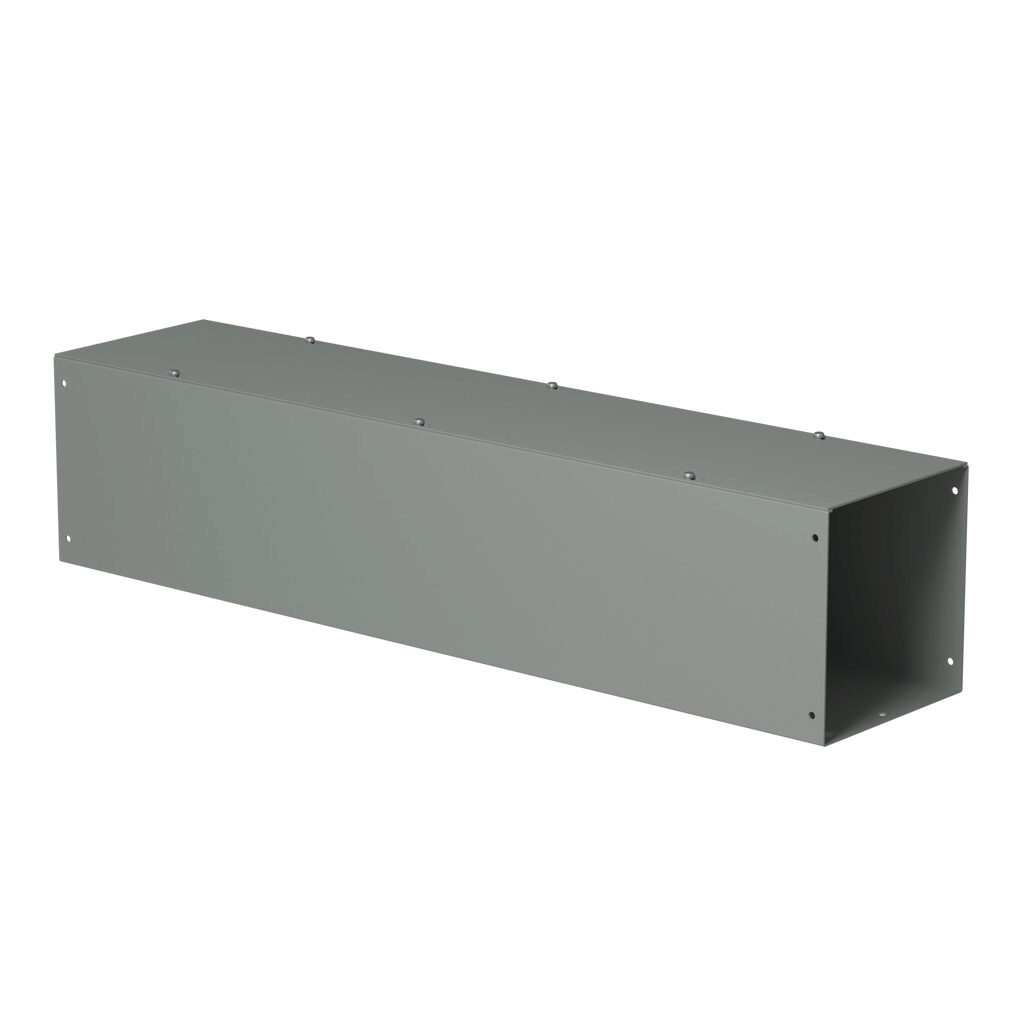 CWSC836NK - Hammond CW series lay-in wireway, 8 x 8 x 36in, carbon steel, ANSI 61 gray, powder coat finish, screw cover, NEMA 1.