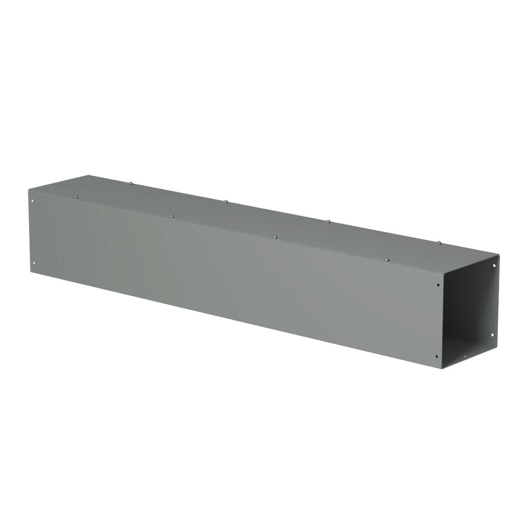 CWSC848NK - Hammond CW series lay-in wireway, 8 x 8 x 48in, carbon steel, ANSI 61 gray, powder coat finish, screw cover, NEMA 1.